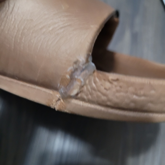 Birkenstock Rubber Comfort Slides Size 42 Tan - Picture 3 of 6